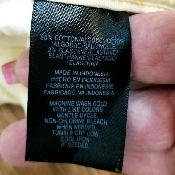 Jones New York Lexington Yellow Capri Casual Relaxing Vacation Size 8 Waist 30 - Picture 8 of 10